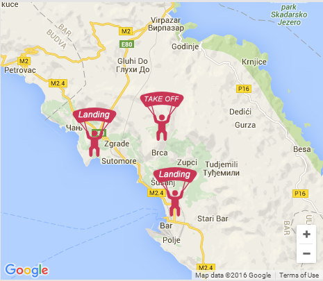 sutomore mapa VRSUTA | Paragliding Montenegro sutomore mapa