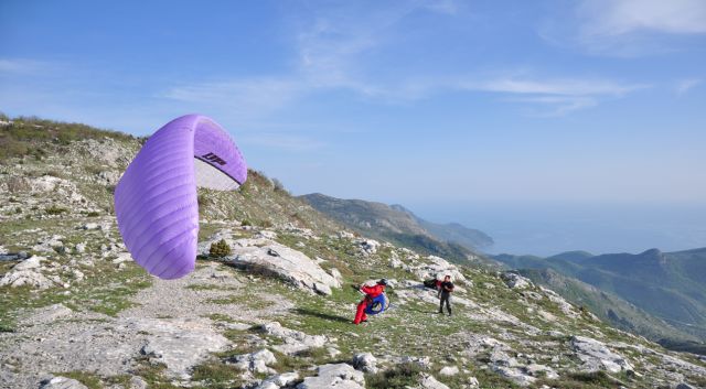 Paragliding - Petrovac- take off Buljarica