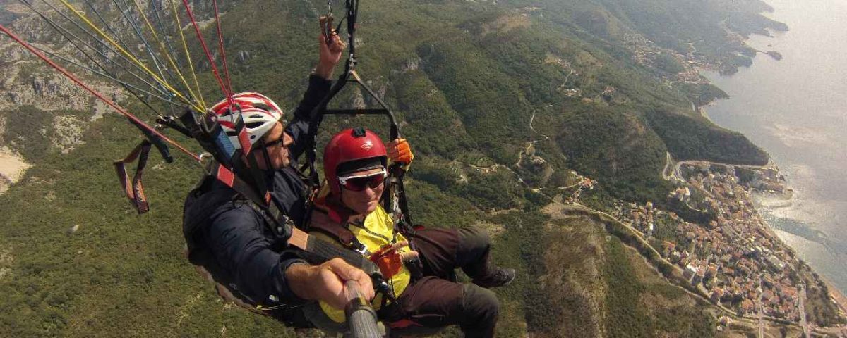 Your pilot can take unique photos during the flight with go pro camera this is FREE.Be free and call us todaj paragliding montenegro club