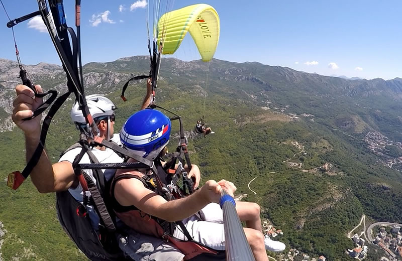 tourist attractions , paragliding kotor