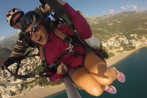 Experience the best adventure activity paragliding tandem above Budva and Kotor. For those brave who want more than a standard flight we suggest an amazing adrenaline flight.